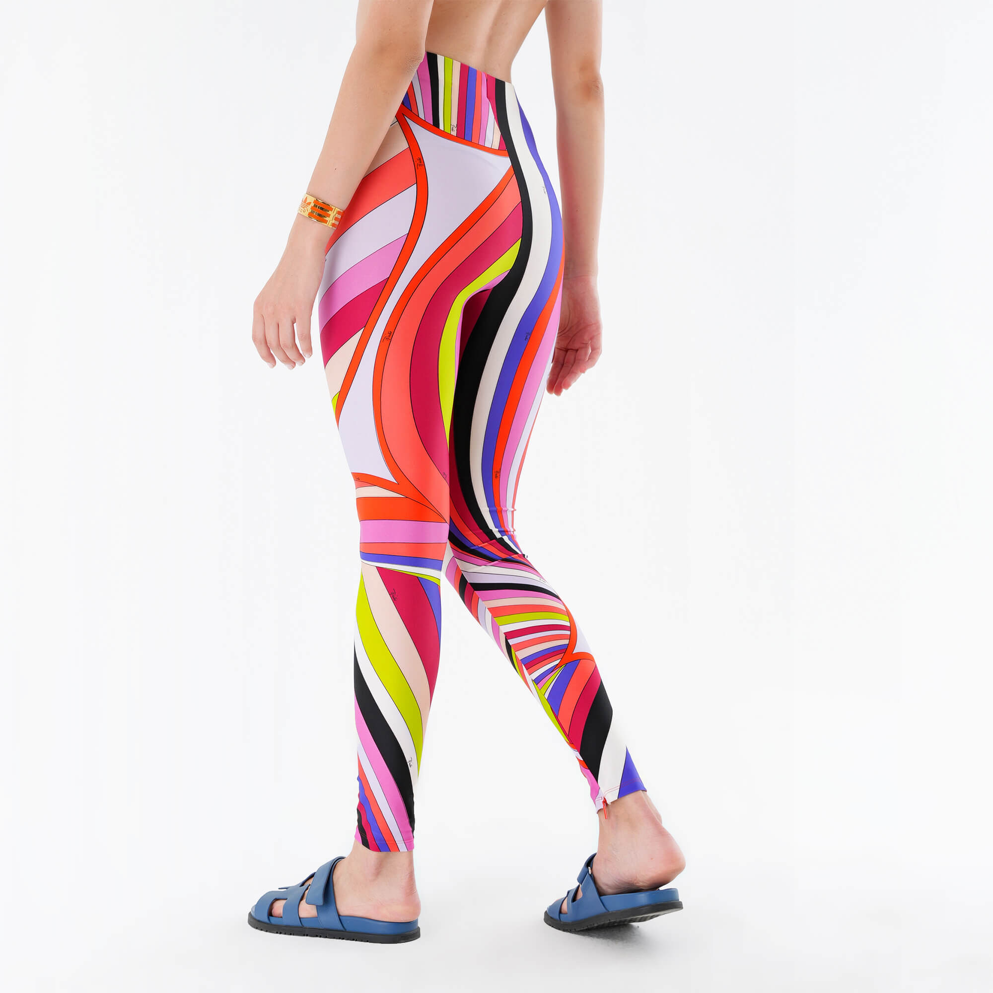 Emilio Pucci - Multicolor Printed High Rise Leggings M